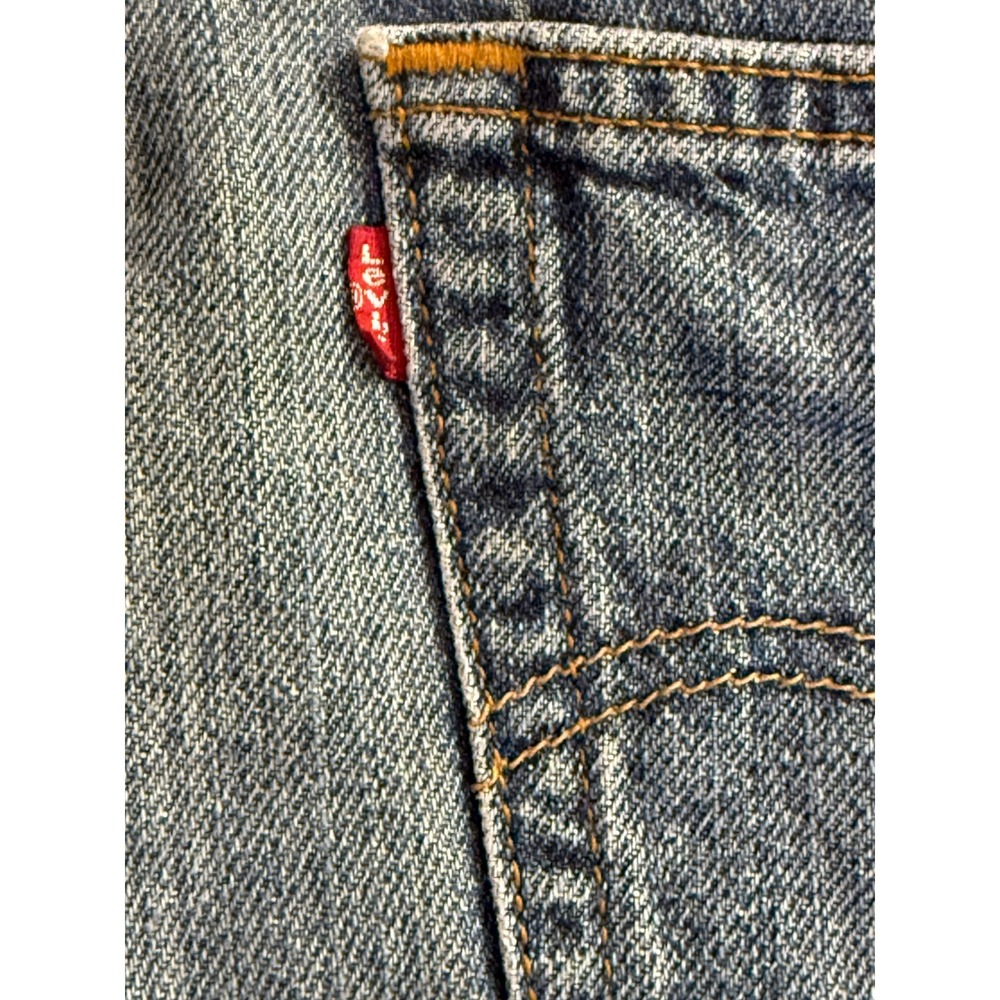 Levis 527 Y2K Low Boot Cut Jeans Mens 38x30 Medium Wash Denim Blue Pants - Picture 9 of 9